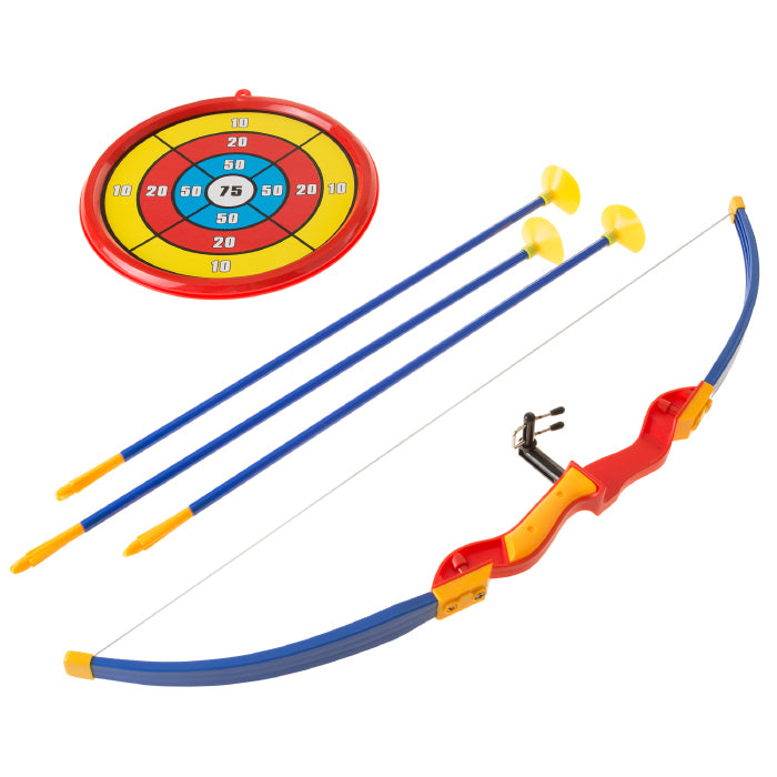 Kids Bow and Arrow Toy Archery 3 Suction Cup Arrows and Target Indoor Outdoor Image 1