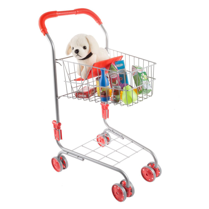 Hey! Play Pretend Grocery Cart Toddler Shopping Cart Pivoting Wheels 23.5" High Image 4