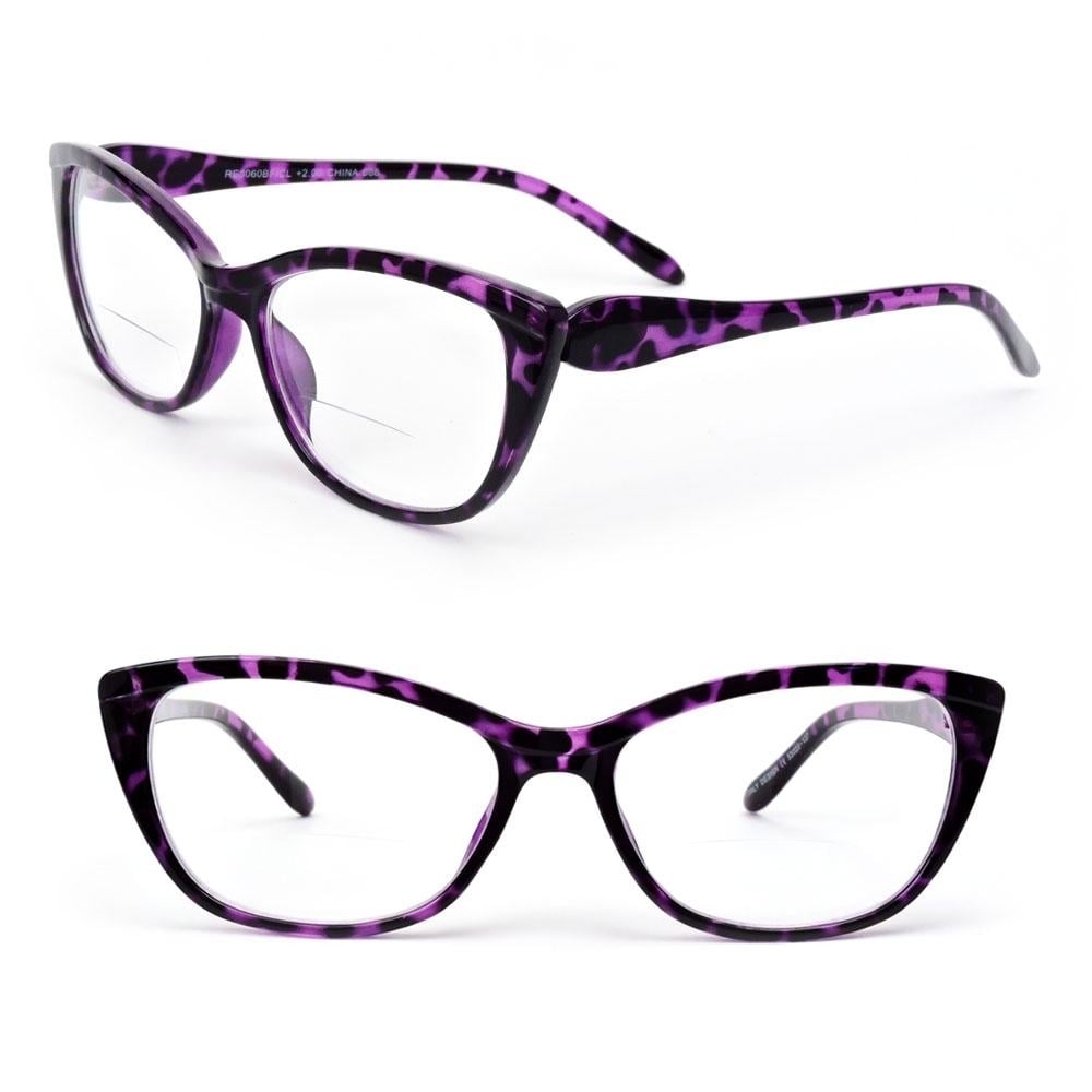 Bifocal Vision Cat Eye Womens Reading Glasses 200-350 Image 1