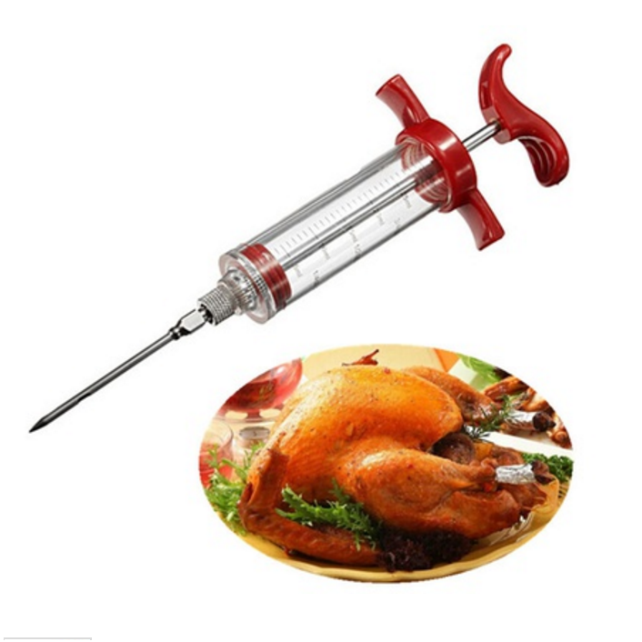 30ml BBQ Meat Marinade Sauce Seasoning Syringe Injector Image 2
