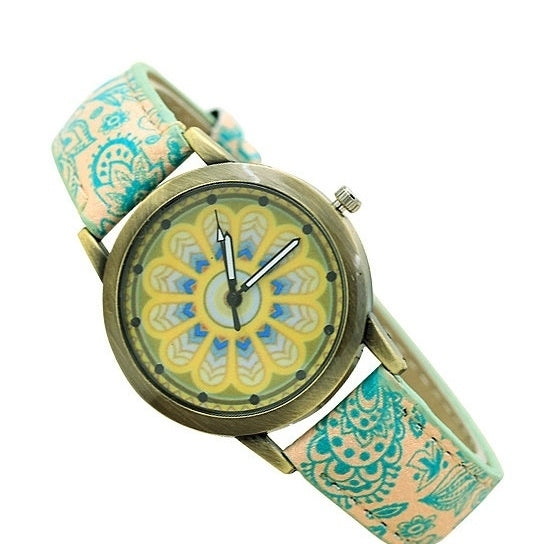 Pretty Patterns Watch With Henna Style Belt And Mandala Dial Image 7