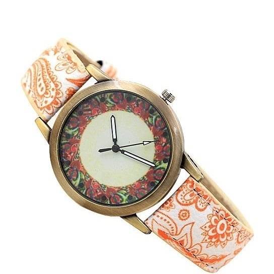 Pretty Patterns Watch With Henna Style Belt And Mandala Dial Image 1