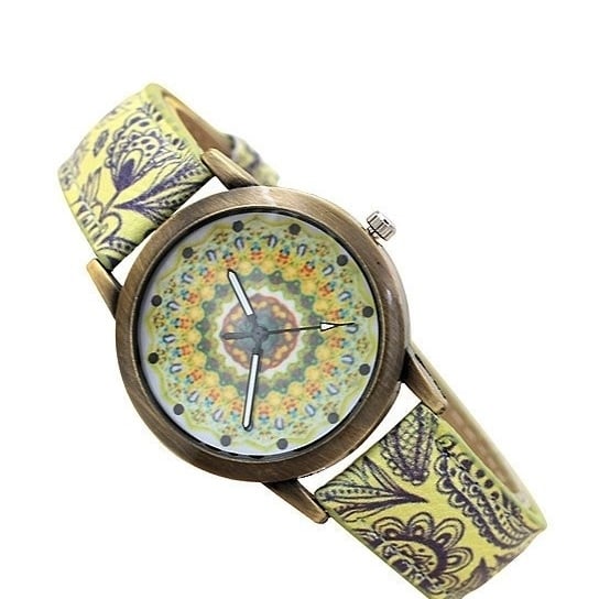 Pretty Patterns Watch With Henna Style Belt And Mandala Dial Image 1