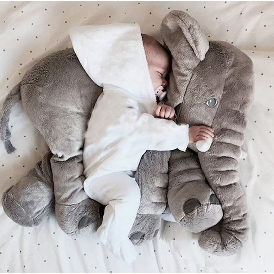 60 CM  Large Size Plush Elephant Toy Kids Sleeping Back Cushion Elephant Doll Image 1