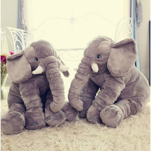 60 CM  Large Size Plush Elephant Toy Kids Sleeping Back Cushion Elephant Doll Image 7