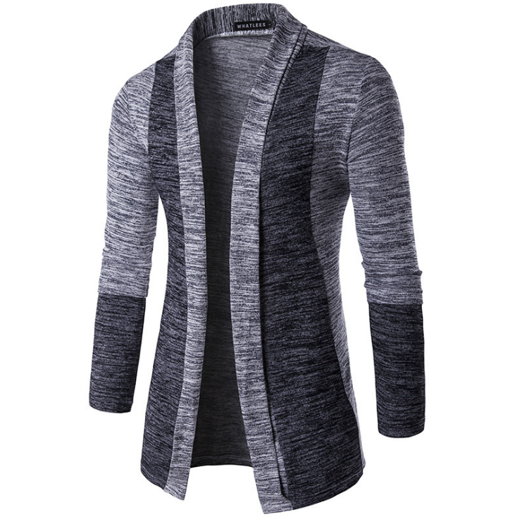 Men s Fashion Cardigan Sweatshirts Casual Slim Fit Cardigan Hoodies Cotton Stitching Jackets Image 2