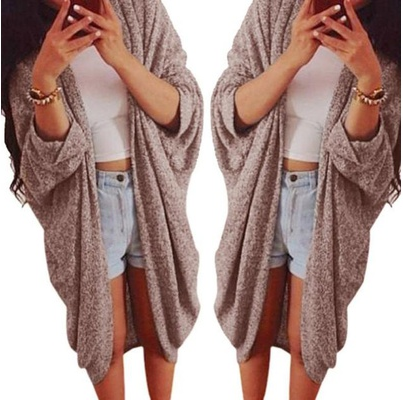 Draped Open Front Cardigan (S-3X) Image 4