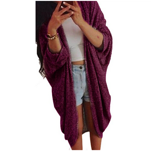 Draped Open Front Cardigan (S-3X) Image 1