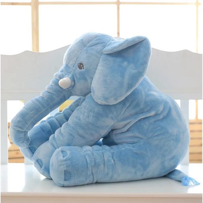 40CM 5 Colors Long Nose Plush Elephant Toy Lumbar Elephant Pillow Image 6