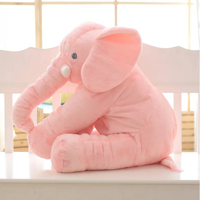 40CM 5 Colors Long Nose Plush Elephant Toy Lumbar Elephant Pillow Image 2
