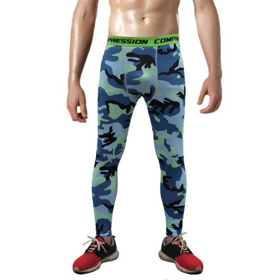 Tights Layer Camo Long Pants Running Tights Compression Sports Leggings Image 1
