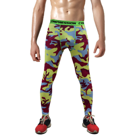 Tights Layer Camo Long Pants Running Tights Compression Sports Leggings Image 4