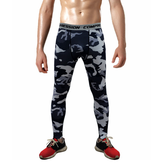 Tights Layer Camo Long Pants Running Tights Compression Sports Leggings Image 7