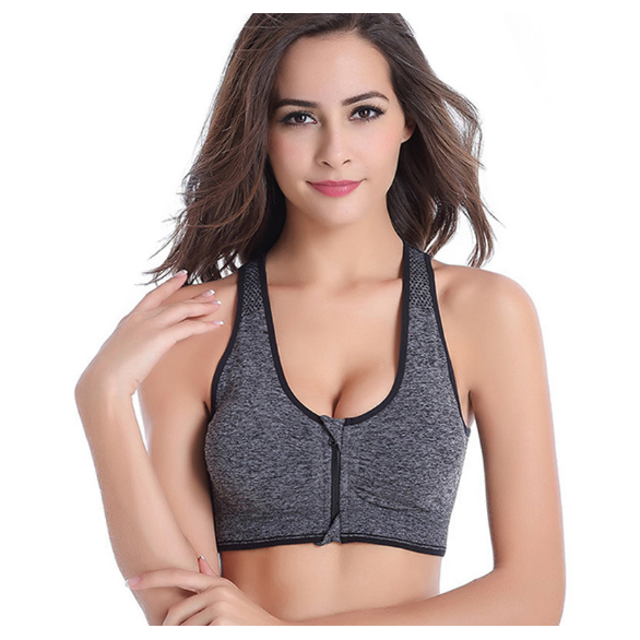 Women Bra Front Zipper Breathable Bra Top Fitness Seamless Push Up Underwear Image 1