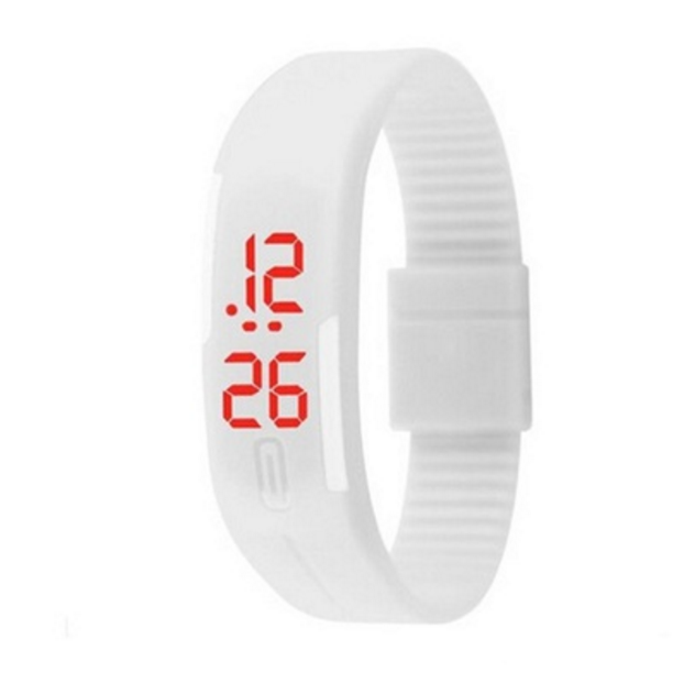 Lover-Beauty Sport LED Watches Candy Color Silicone Rubber Touch Screen Image 2