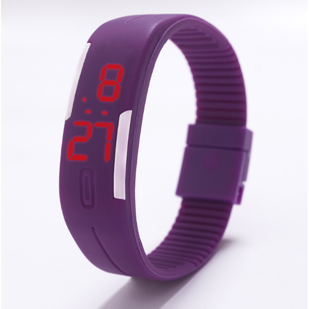 Lover-Beauty Sport LED Watches Candy Color Silicone Rubber Touch Screen Image 1