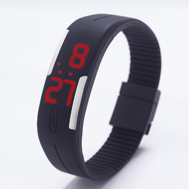Lover-Beauty Sport LED Watches Candy Color Silicone Rubber Touch Screen Image 1