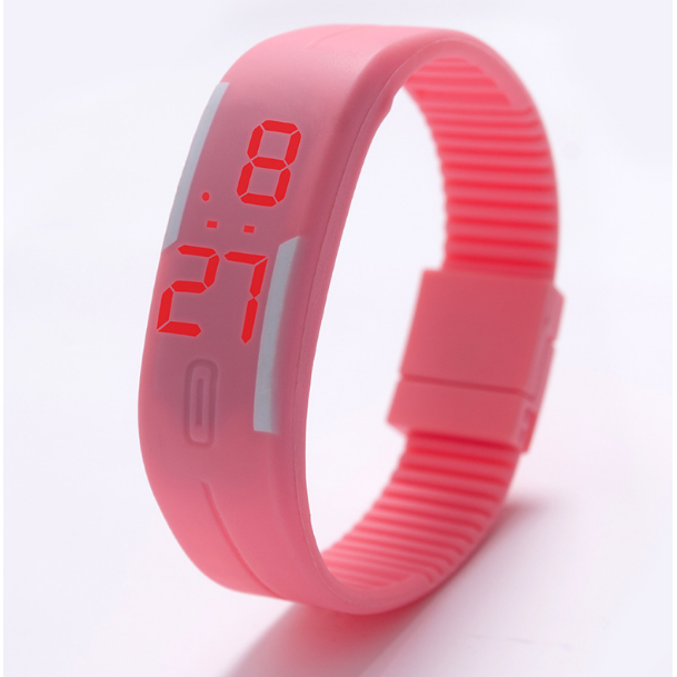Lover-Beauty Sport LED Watches Candy Color Silicone Rubber Touch Screen Image 4