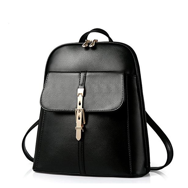 Casual Backpack for Women or Girls PU Leather Bags Fashion Handbags Schoolbags Image 2