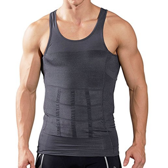 Mens Elastic Sculpting Vest Thermal Compression Base Layer Slim Compression Muscle Image 4