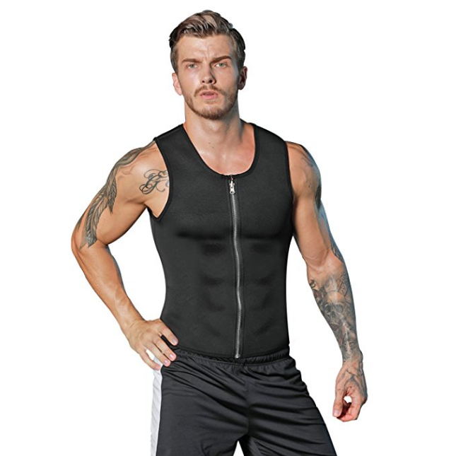 Men Neoprene Slimming Vest Waist Trainer Corset Hot Body Shaper Workout Image 1