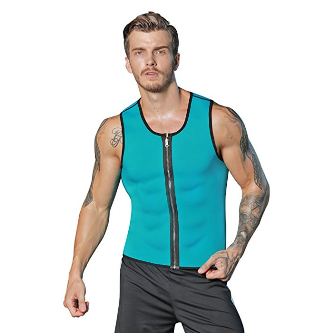 Men Neoprene Slimming Vest Waist Trainer Corset Hot Body Shaper Workout Image 2