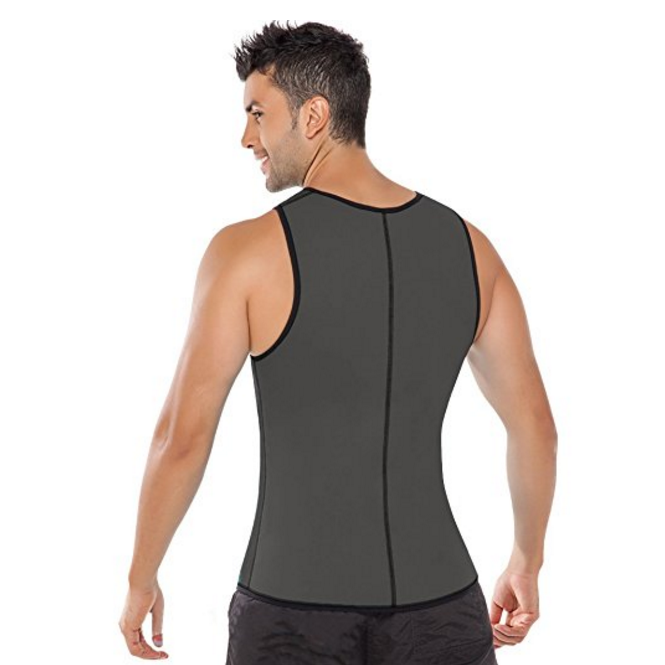Slimming Vest Sweat Sauna Suits Gym Mens Weight Loss Shapewear With Zipper Image 4