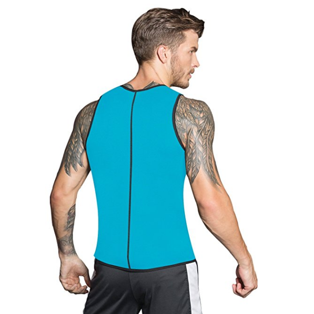 Slimming Vest Sweat Sauna Suits Gym Mens Weight Loss Shapewear With Zipper Image 2