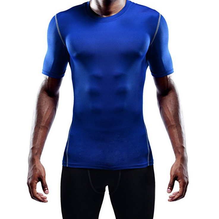 Mens 3 Pcs Athletic Compression Under Base Layer Sport Shirt Image 1