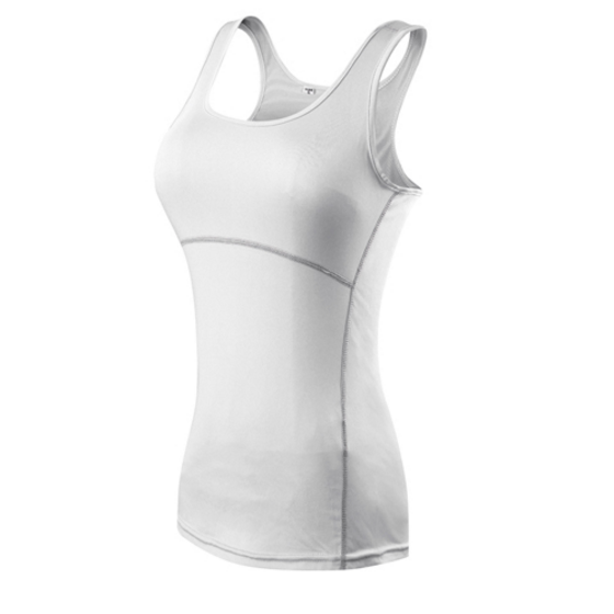 Girls Skinny Sportswear Compression Fitness Shirt Run Tank Tops Image 2