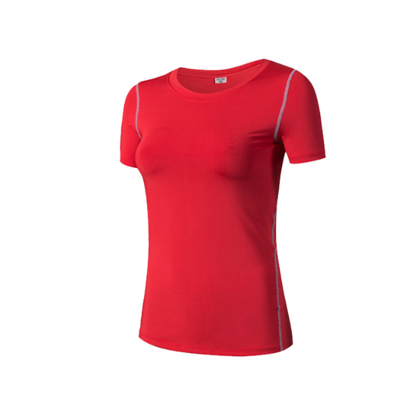Womens short sleeve T-shirt Quick dry Breathable Tops Yoga Running Fitness Image 7