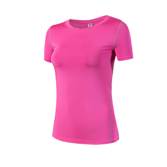 Womens short sleeve T-shirt Quick dry Breathable Tops Yoga Running Fitness Image 8