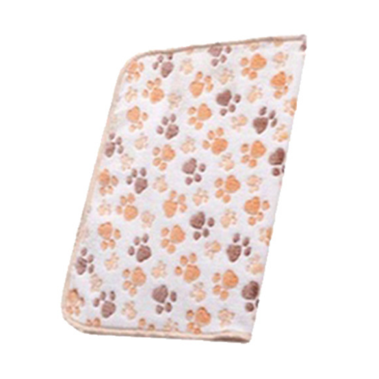 1 Pc Cute Pet Warm Paw Dog Puppy Fleece Soft Blanket Beds Mat Image 2