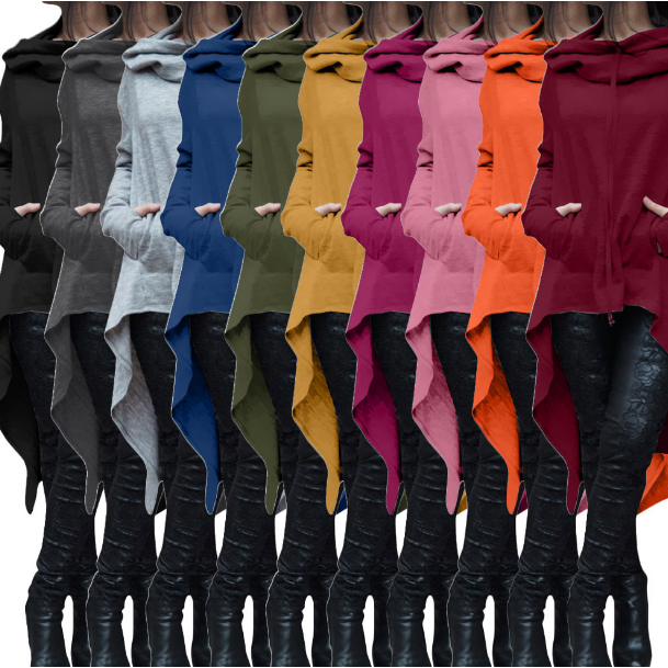 Hoodies Sweatshirts WomenPockets Scarf Collar Long Sleeve Fashion Casual Image 1