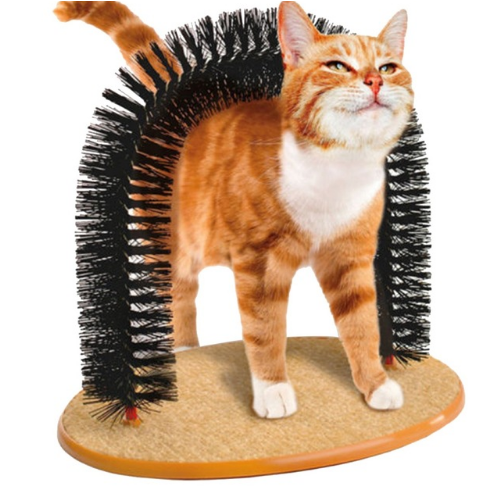 Arch Pet Cat Self Groomer With Round Fleece Base Cat Toy Brush Toys Image 1