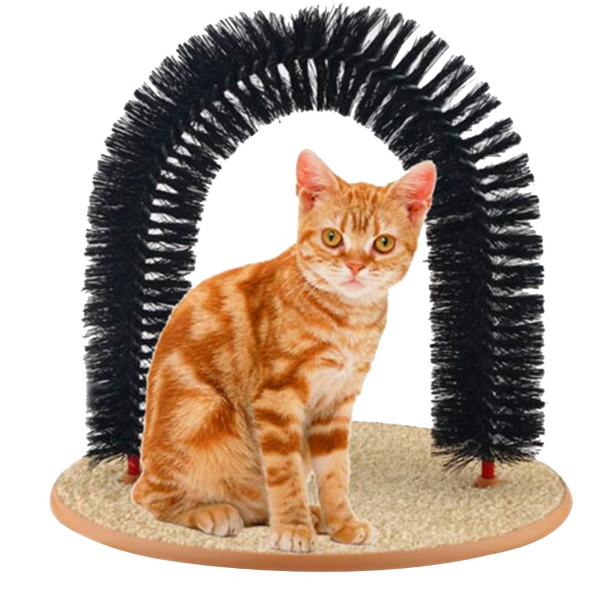 Arch Pet Cat Self Groomer With Round Fleece Base Cat Toy Brush Toys Image 2