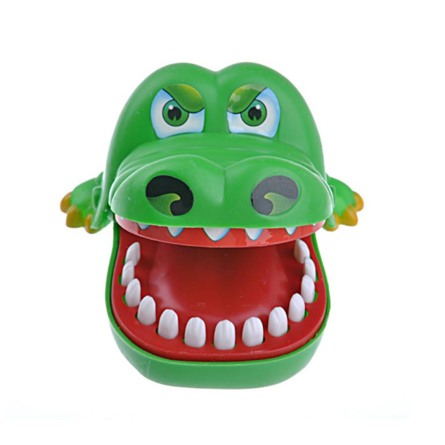 Cute Playing Toy Green Crocodile Mouth Dentist Bite Finger Game Funny Toy Image 3