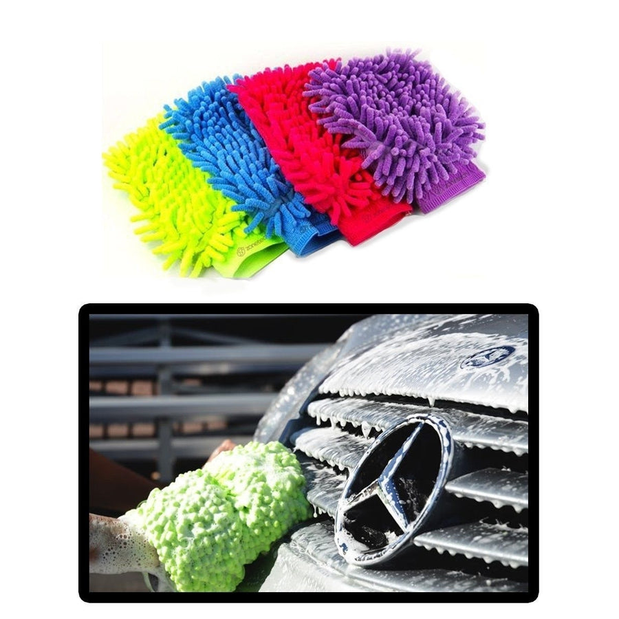 Zone Tech Super Mitt Microfiber Car Wash Washing Cleaning Glove Image 1