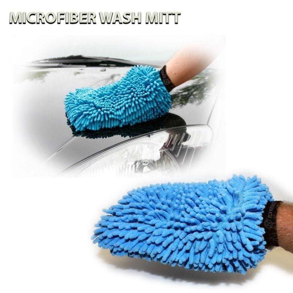 Zone Tech Super Mitt Microfiber Car Wash Washing Cleaning Glove Image 2