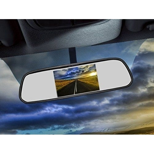 Zone Tech 4.3" TFT Car LCD Screen Rear Monitor View Rearview DVD AV Mirror Kit Image 3