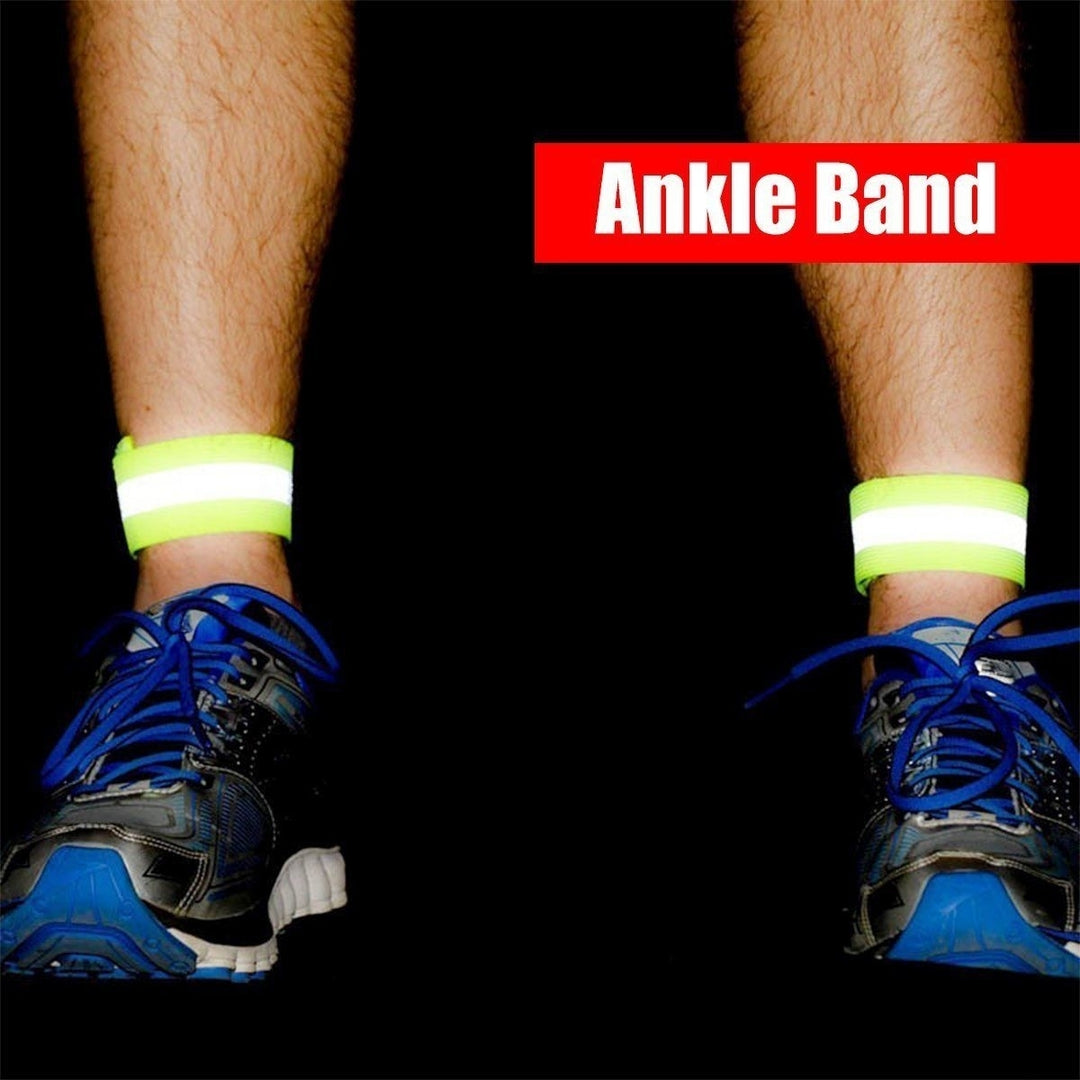 Zone Tech Safety Reflective Arm Band Belt Strap For Outdoor Sports Night Running Image 4