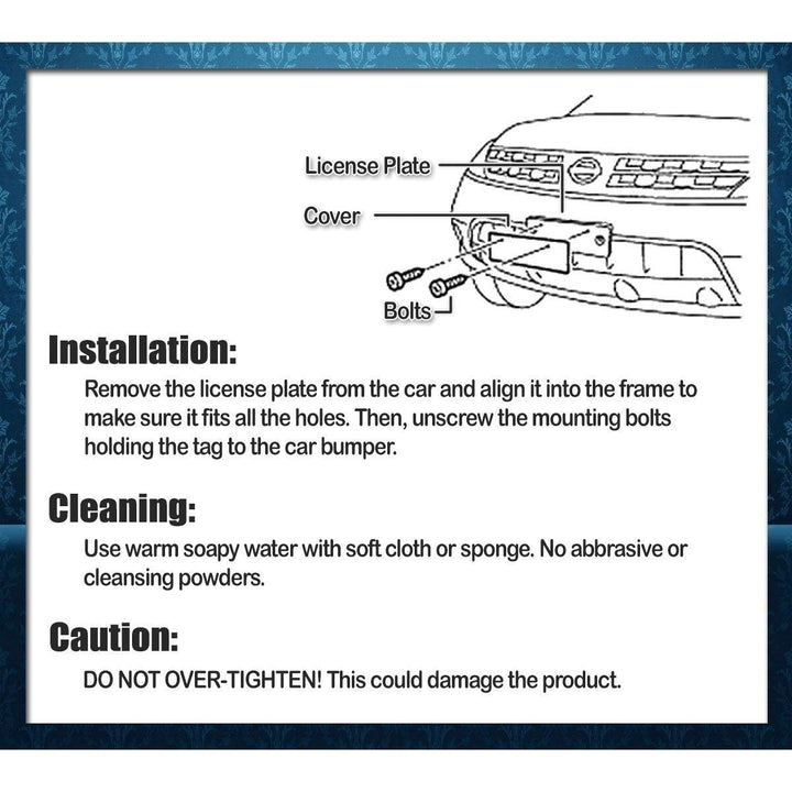 Zone Tech License Plate Tag Frame Cover Shield Car Truck Image 3