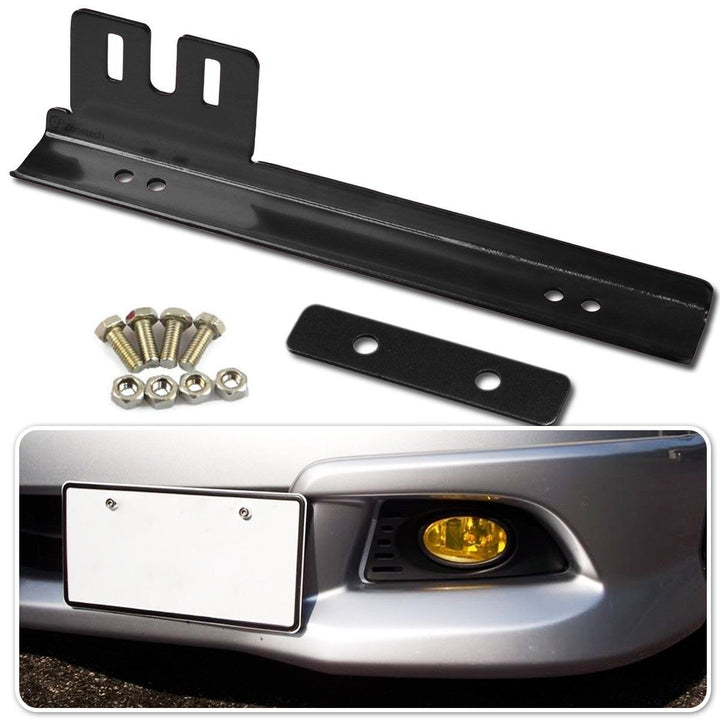 Zone Tech Brush Aluminum Bumper Front License Plate Mount Relocater Bracket Image 1