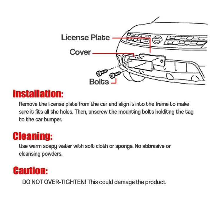 Zone Tech Flat License Plate Cover Shield Plastic Tag Protector Image 4