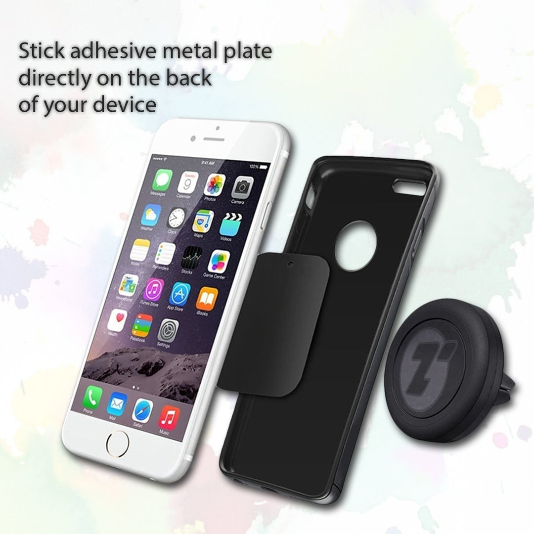 Zone Tech Black Air Vent Magnetic Holder Cell Phone Car Mount Universal Clip Iphone Image 1