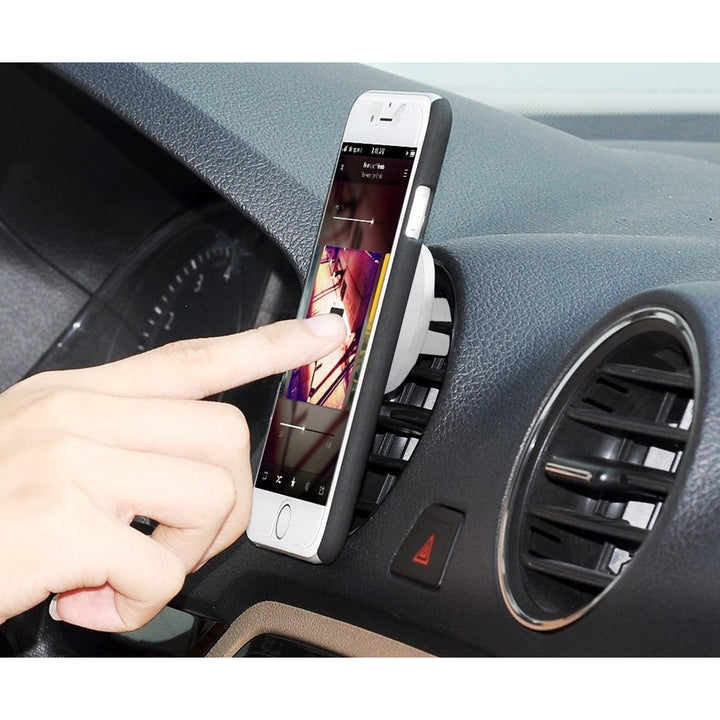 Zone Tech White Air Vent Magnetic Holder Cell Phone Car Mount Universal Clip Iphone Image 6