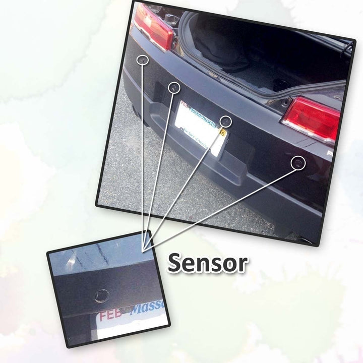 Zone Tech Black Parking 4 Radar Backup Reverse Sensors Led System Display Alarm Image 4