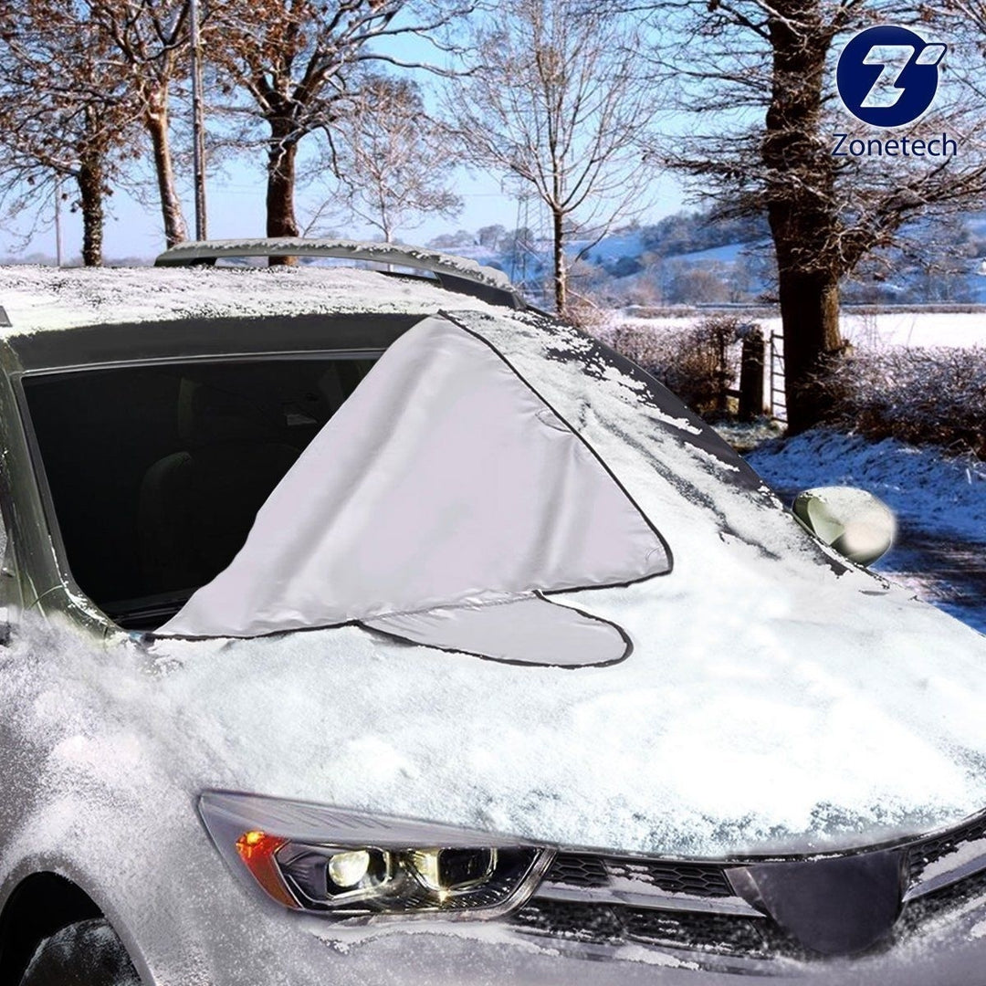 Zone Tech Car Windshield Snow Cover Truck Ice Protector Sun Shield Pouch Image 2