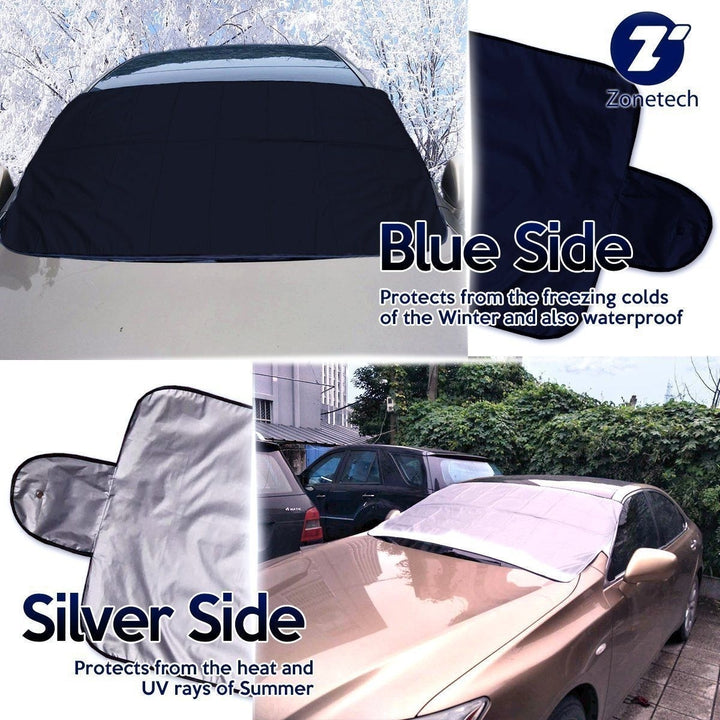 Zone Tech Car Windshield Snow Cover Truck Ice Protector Sun Shield Pouch Image 6