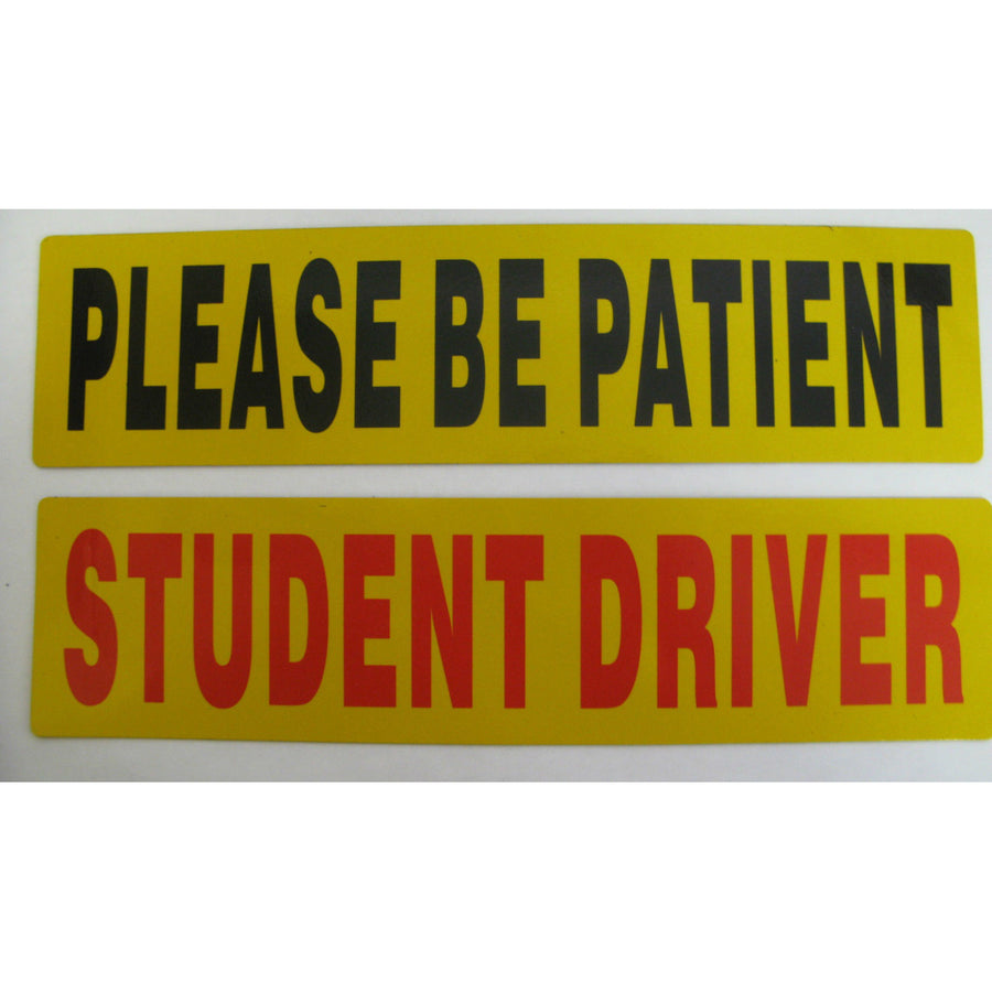 PLEASE BE PATIENT and RED STUDENT DRIVER Magnet Magnetic Vehicle Car Signs Image 1